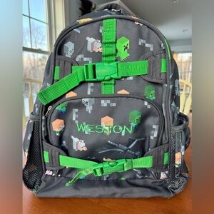 Pottery Barn Kids Green and Gray Backpack
